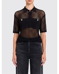 Twinset - Mesh Viscose Polo Shirt - Lyst