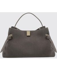 Yuzefi - Flared Suede Calfskin Leather Handbag - Lyst