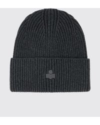 Isabel Marant - Ribbed Wool-Blend Beanie Hat With Embroidered Logo - Lyst