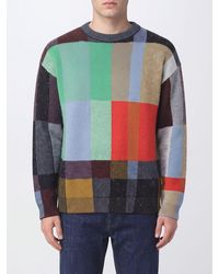 Paul Smith - Relaxed Fit Karierter Woll- Und Baumwoll-Pullover Mit Rundhalsausschnitt - Lyst