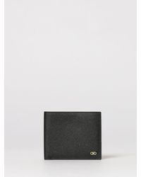 Ferragamo - Gancini Grained Calf Leather Wallet - Lyst