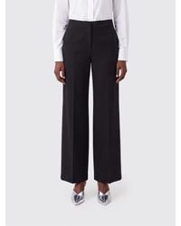 Jil Sander - High-Waisted Wide-Leg Silk-Blend Trousers - Lyst