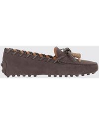 Tod's - Suede Loafers With Tassels - Lyst