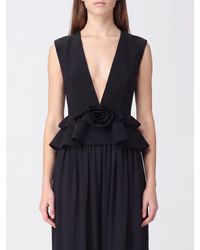 ROTATE BIRGER CHRISTENSEN - Sleeveless Evening Top With Ruffles And Floral Appliqué - Lyst