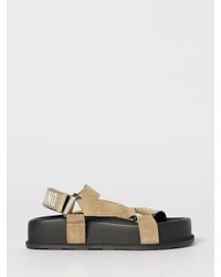 Moschino - Suede And Nylon Sandal - Lyst