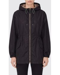 Burberry - Cropped Hooded Nylon Windbreaker Jacket With Zip Fastening - Lyst