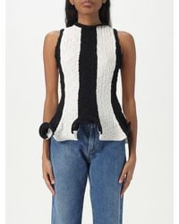 MSGM - Sleeveless Striped Top - Lyst