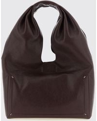 Maison Margiela - Box Calfskin Leather Shoulder Bag With Stitch - Lyst