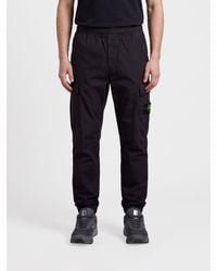 Stone Island - Straight-Leg Stretch-Cotton Cargo Pants With Compass Logo - Lyst