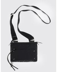 Maison Margiela - Small Nylon Crossbody Bag With Stitch Logo - Lyst