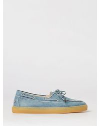 COPENHAGEN - Paia Cotton Denim Boat Loafers - Lyst