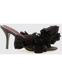 Magda Butrym - Taffeta Mules Sandals With Rouches And Stiletto Heel - Lyst