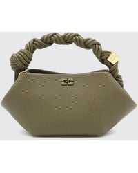 Ganni - Butterfly Mini Recycled Leather Handbag With Braided Handle - Lyst