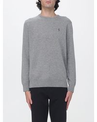 Polo Ralph Lauren - Wool Crewneck Jumper With Embroidered Pony Logo - Lyst