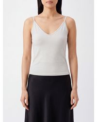 Tom Ford - V-Neck Pure Silk Top With Thin Straps - Lyst