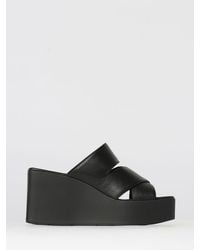 Vic Matié - Vic Mati&Eacute Leather Wedge Sandal - Lyst
