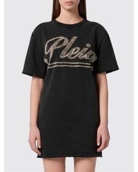 Philipp Plein - Cotton Crew-Neck T-Shirt With Rhinestone Logo - Lyst