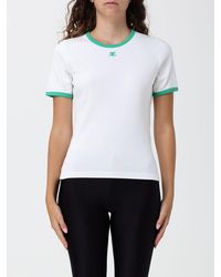 Courreges - Courr&Egrave	Ges Slim Fit Cotton T-Shirt With Contrast Logo And Trim - Lyst