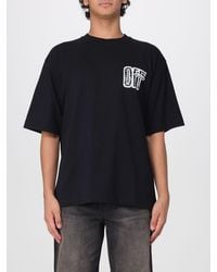 Off-White c/o Virgil Abloh - Relaxed Fit Cotton T-Shirt With Front Logo And Contrast Arrow Print - Lyst