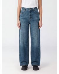 Tory Burch - Mid-Rise Wide-Leg Five-Pocket Cotton Denim Jeans By - Lyst