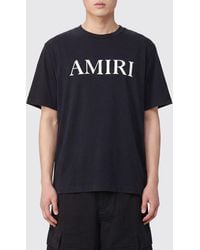 Amiri - Crewneck Cotton T-Shirt With Contrasting Printed Logo - Lyst
