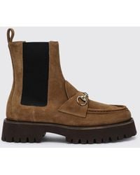 Gucci - Chelsea Boots Aus Veloursleder Mit „Horsebit“-Detail - Lyst