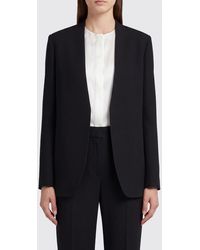 Maison Margiela - Cropped Open-Front Wool Blazer With Iconic Stitch - Lyst