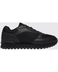 BOSS - Parkour Leather And Mesh Sneakers - Lyst