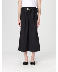 Pinko - Love Birds Cropped Cotton Trousers - Lyst