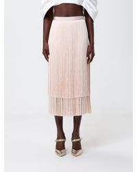 Elisabetta Franchi - Fringed Midi Skirt - Lyst