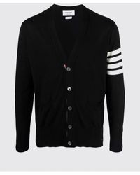 Thom Browne - Cardigan Di Lana A Righe - Lyst