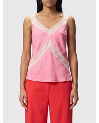 Pinko - Animalier Print Viscose V-Neck Top - Lyst