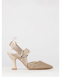 Fendi - Colibrì Slingback Pumps With Crystal Embroidery And High Heel - Lyst