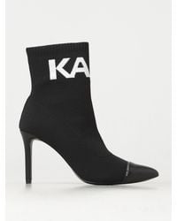 Karl Lagerfeld - Flat Ankle Boots - Lyst