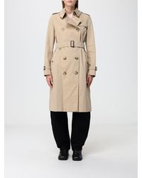 Burberry - Double-Breasted Long Cotton Trench Coat With Belt - Lyst