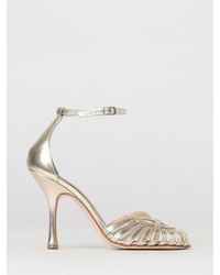 Anna F. - Laminated Leather Sandal - Lyst