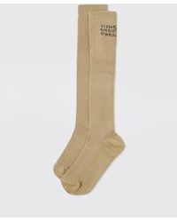 MM6 by Maison Margiela - Cotton Blend Socks With Numbers Logo - Lyst