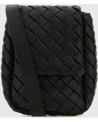 Bottega Veneta - Woven Calfskin Leather Crossbody Bag With Internal Pocket - Lyst