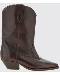 Isabel Marant - Duerto Smooth Leather Cowboy Boots With Low Flared Heel - Lyst