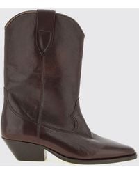 Isabel Marant - Duerto Smooth Leather Cowboy Boots With Low Flared Heel - Lyst