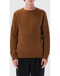 Howlin' - Crewneck Wool Blend Jumper With Ribbed Trims - Lyst