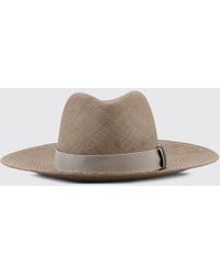 Brunello Cucinelli - Raffia Hat With Ribbon - Lyst