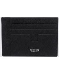 Tom Ford - Flat Calf Leather Card Holder With Seven Slots And Laminated Logo - Lyst