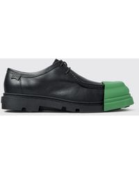 Camper - Junction Bicolour Calfskin Leather Lace-Up Shoes With Rubber Toe - Lyst