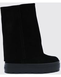 Casadei - Suede Knee-High Wedge Boots - Lyst