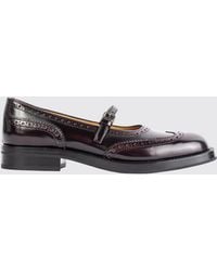 Church's - Brushed Leather Mary Jane Brogue Ballerina Flats - Lyst