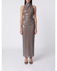 ROTATE BIRGER CHRISTENSEN - Long Sequin-Embellished Sheath Gown With Halter Neck - Lyst