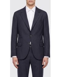 Brunello Cucinelli - Pinstriped Single-Breasted Virgin Wool Blazer - Lyst