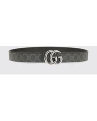 Gucci - Wendbarer Gg Marmont Gürtel Von Aus Leder Und Gg-Monogramm-Canvas - Lyst