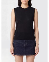 Ami Paris - Slim Fit Cotton Tank Top With A Tone-On-Tone Crewneck Logo - Lyst